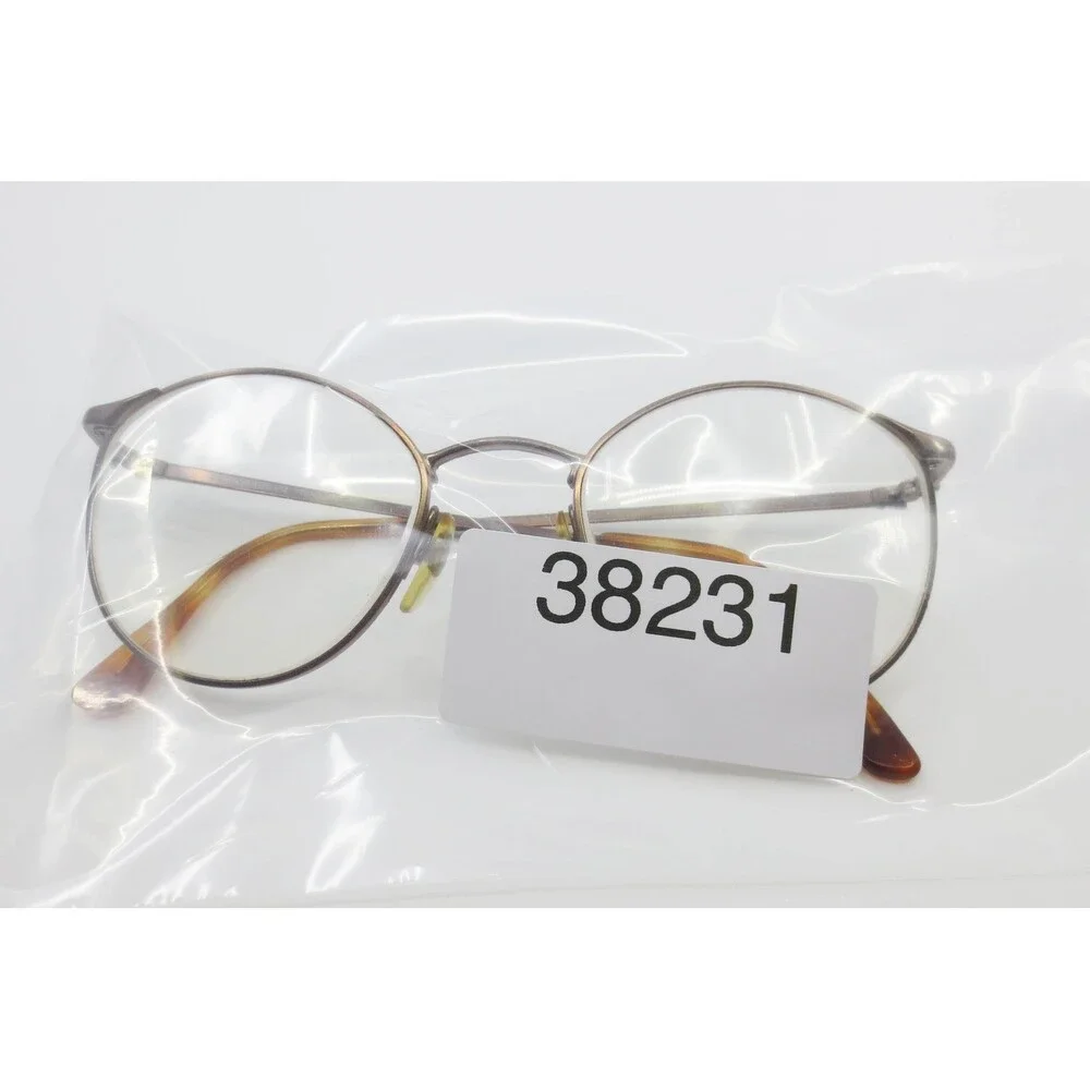 Giorgio Armani 132 750 Bronze Metal Round Eyeglasses Frames Italy 49-19-135